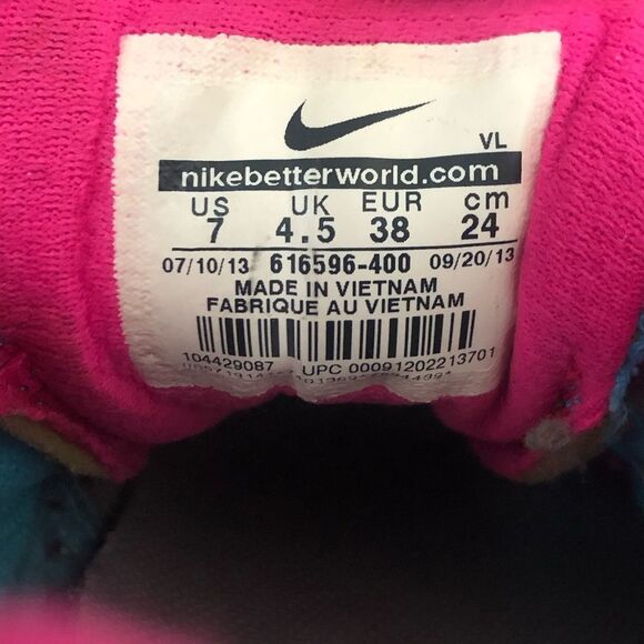 Nike Air Relentless 3 Womens Blue Pink Athletic Running Shoes Sneakers Size 7 - Picture 10 of 10